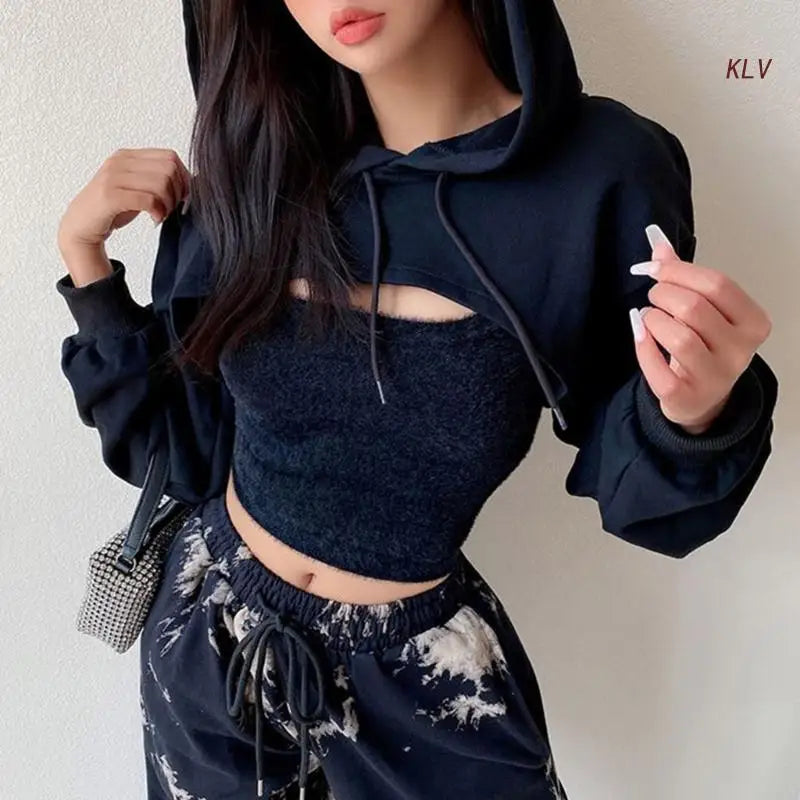 Long Sleeve Cropped Hoodie