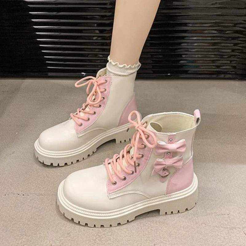 High Platform  Laces Boots