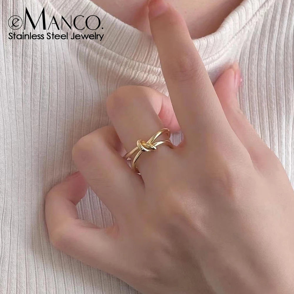eManco Minimalist Style Knot Ring
