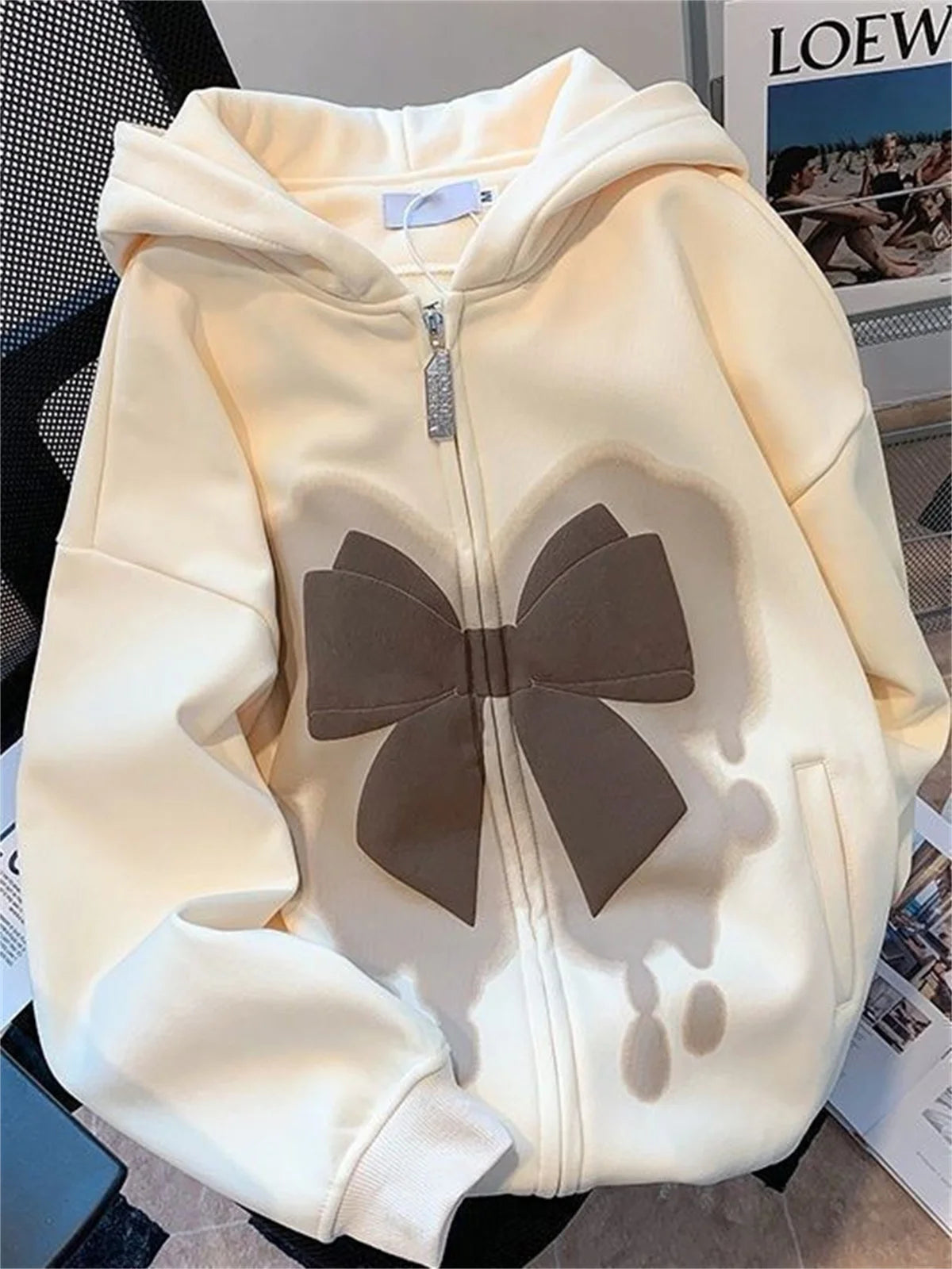 Cute Zipper  Hooded Hoodie/Jacket