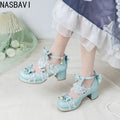 NASBAVI White Lace  Platform  Shoes