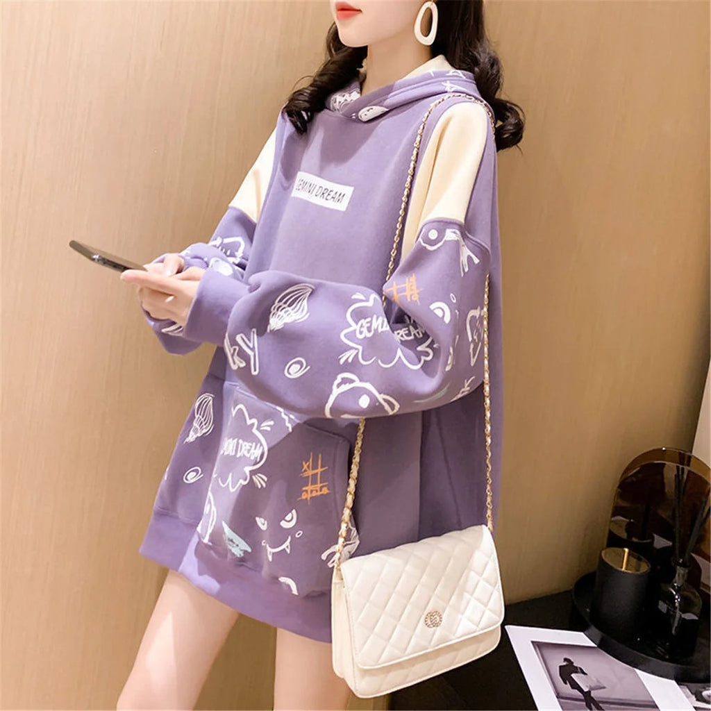 Casual  Print Hoodie