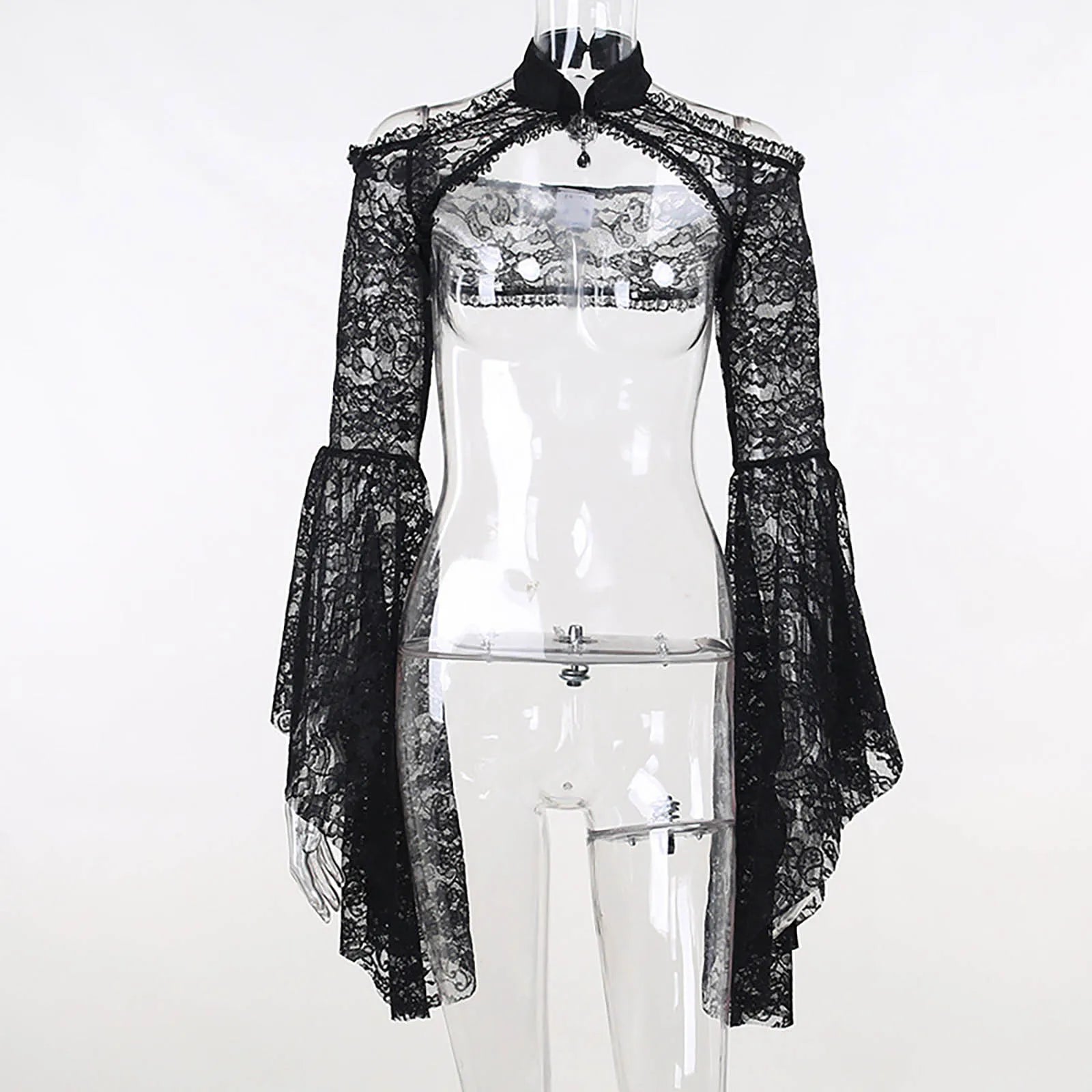 Gothic See Through Shrug Top