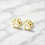 Cute Tiny Dog Paw Earrings