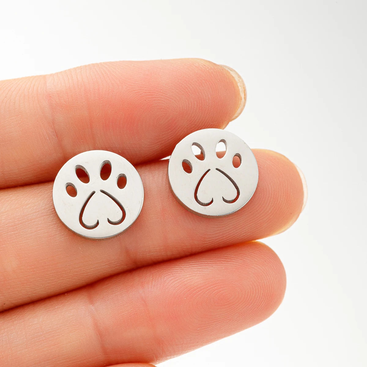 Cute Tiny Dog Paw  Earrings
