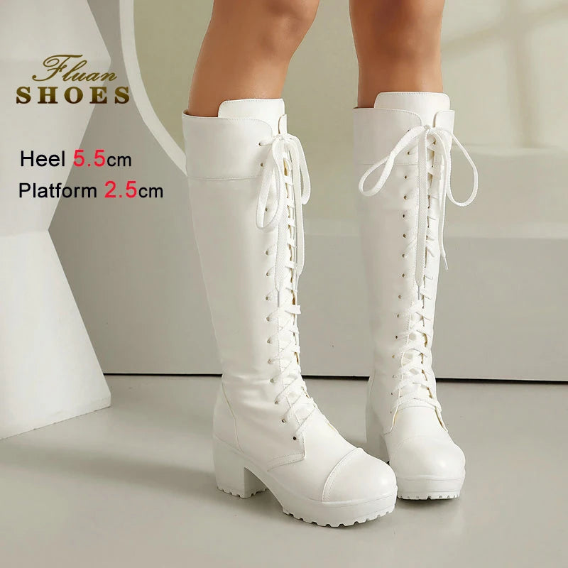 Long Lace Up Boots