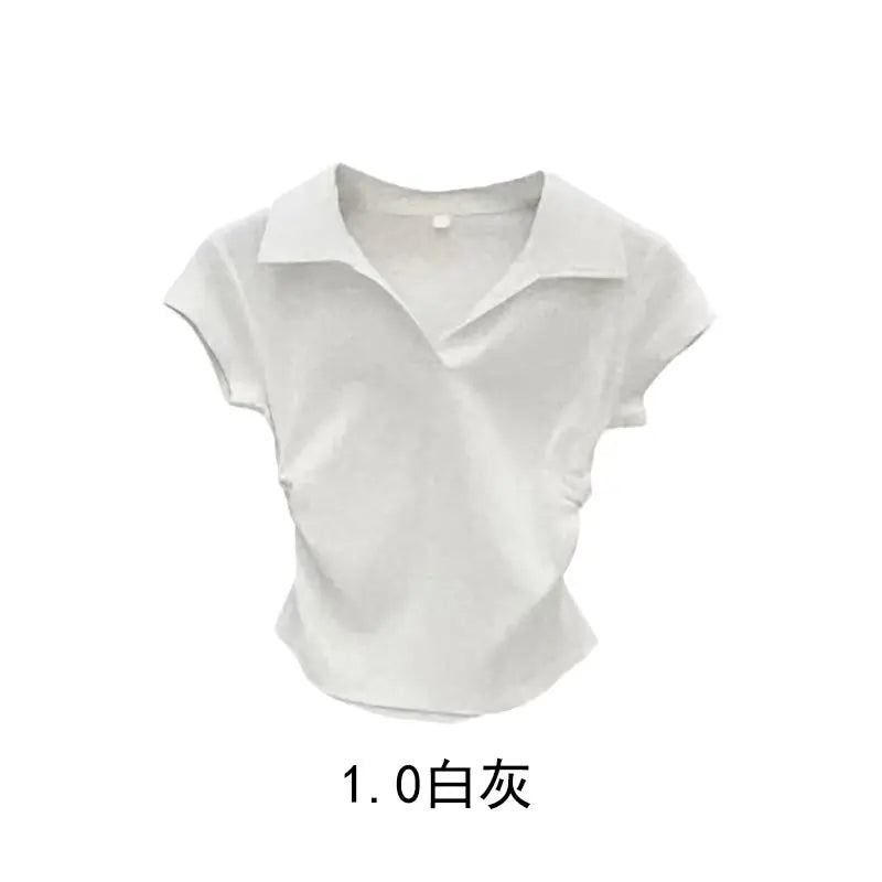 Slim  Polo  T Shirt/Crop Top