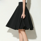 Elegant Solid High Waist Skirt