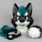 Long Fur Husky/Wolf Fursuit  Head/Paws/Tail