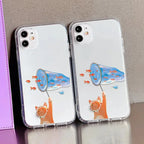 Cute Cat Fishing Phone Case For Samsung