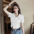 Y2K Polo  Crop Top
