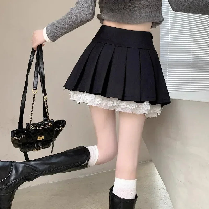 A-line Pleated Skirt Y2k