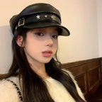 Vintage Rivet Beret  Gothic Cap