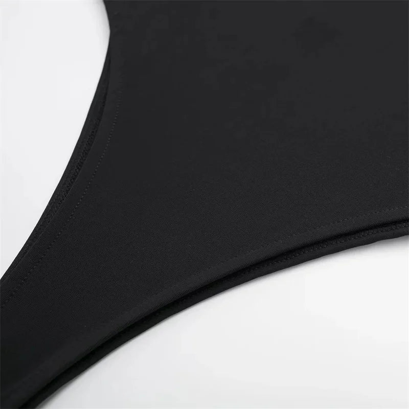 MUJER Tight  Backless Bodysuit