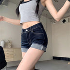 Retro Roll Up Denim Shorts