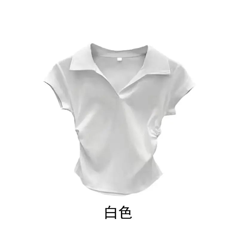 Slim  Polo  T Shirt/Crop Top