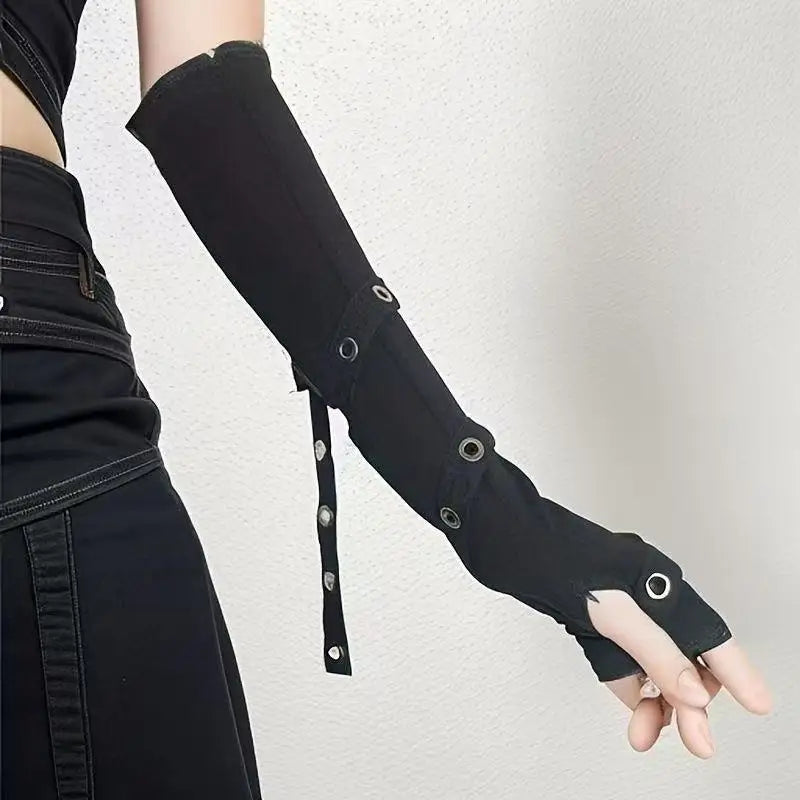 Y2K Buckle Punk Style Arm Warmer