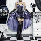 Goth Dark Gorgeous Victoria Velvet A-line Dress