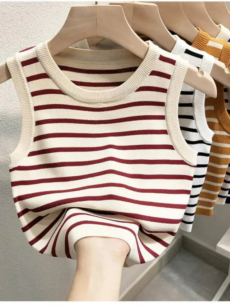 Striped  Crop Tops