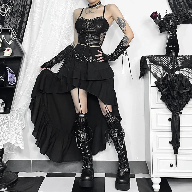 Goth Dark Irregular Skirts