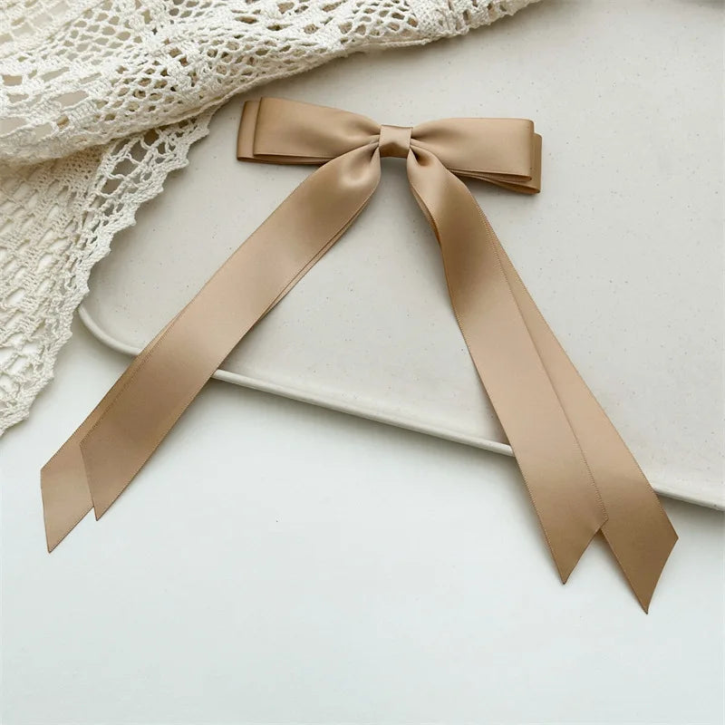 Silky Satin Bow Hair Clips