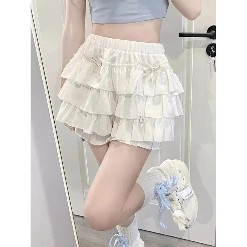Y2K Sweet Ruffles Mini Skirt