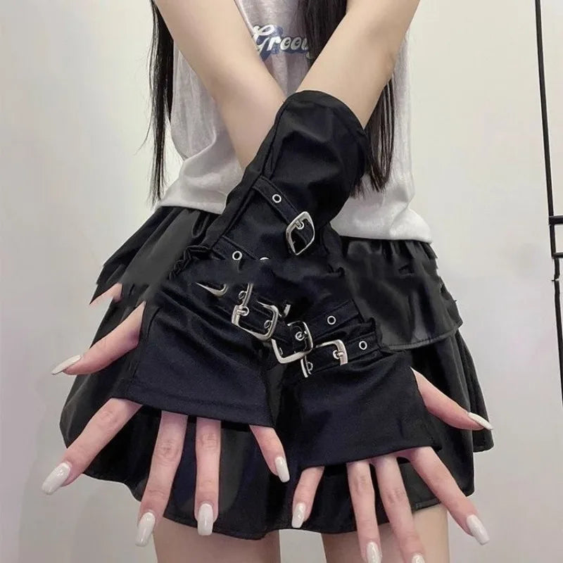Y2K Buckle Punk Style Arm Warmer