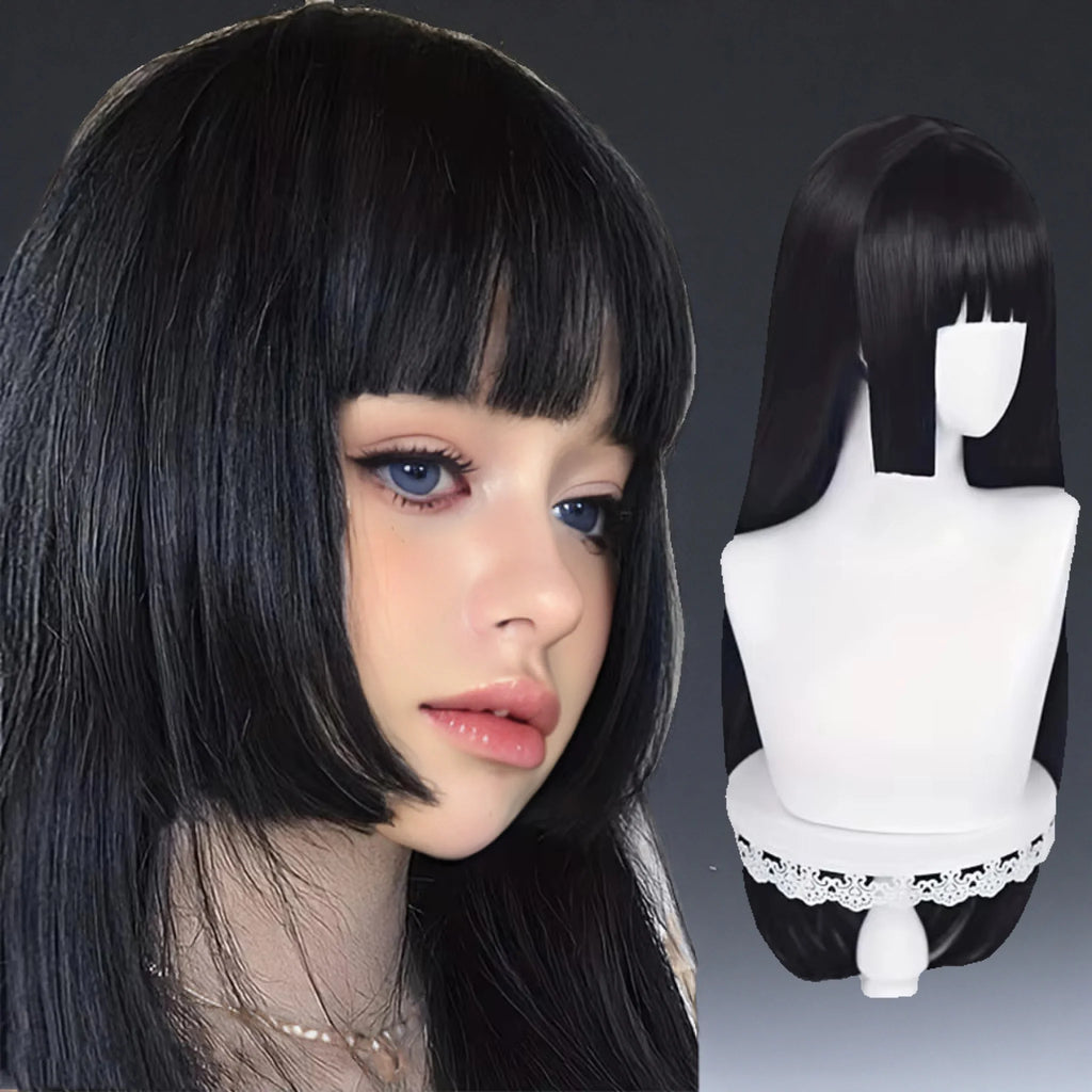 Natural Long Straight Synthetic  Wig