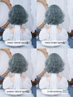 12-Inch Manga Haze Blue Synthetic Wig
