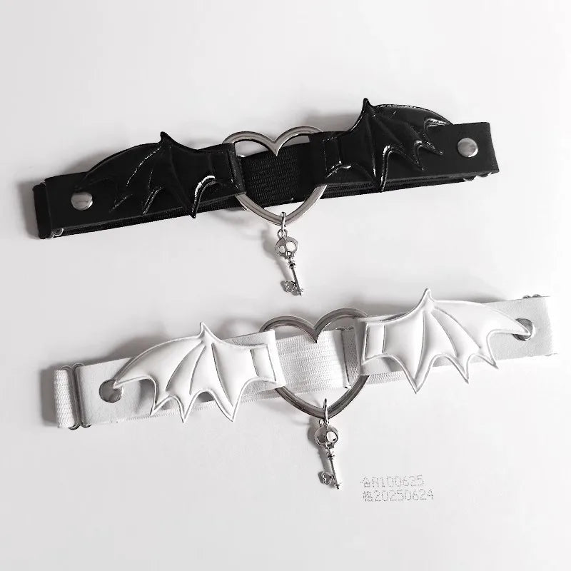Punk Little Devil Wings Leg Garters