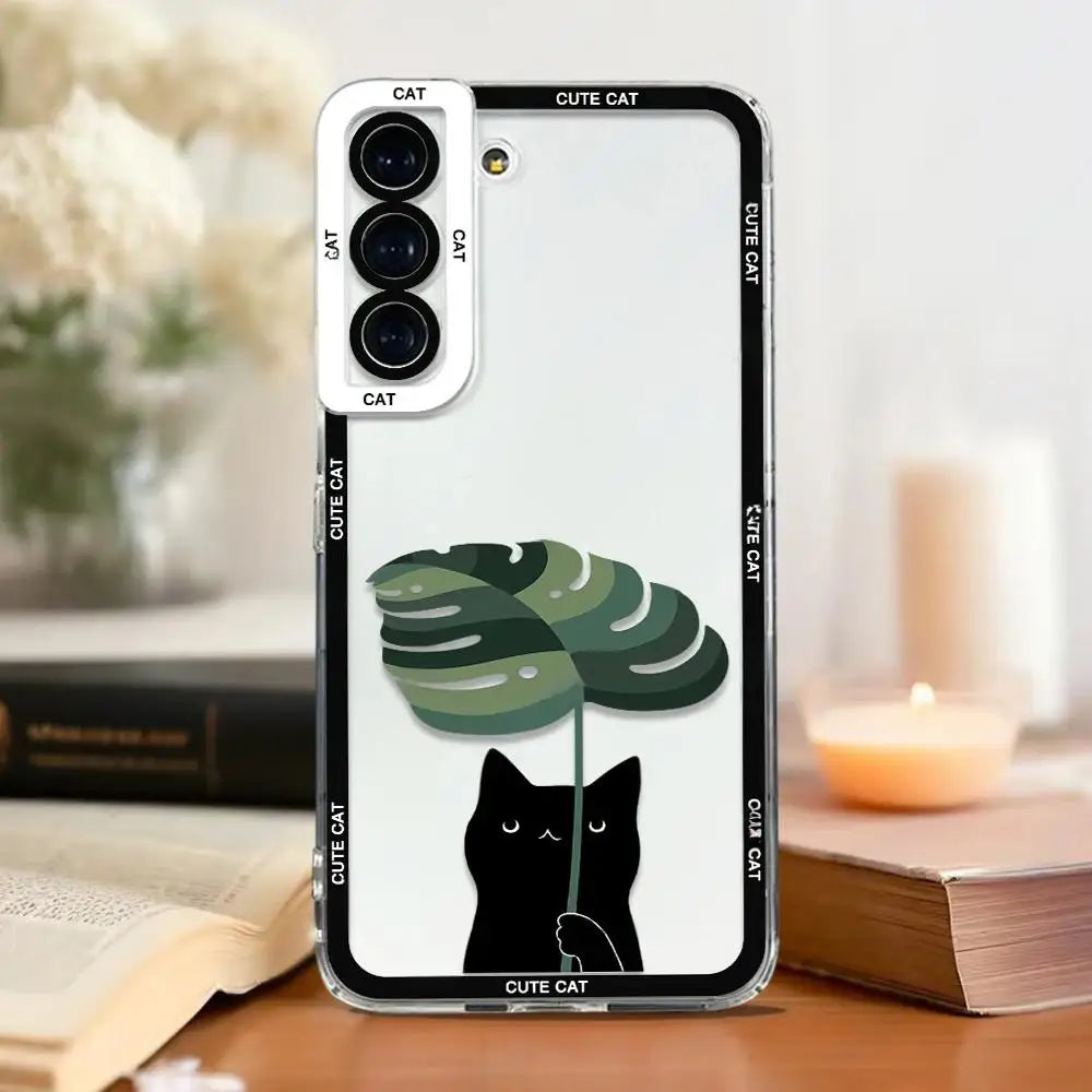 Cut Cartoon Cat Phone Case For Samsung