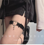 Punk Little Devil Wings Leg Garters