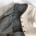 Two Sides Wear Plaid Plush Jacket