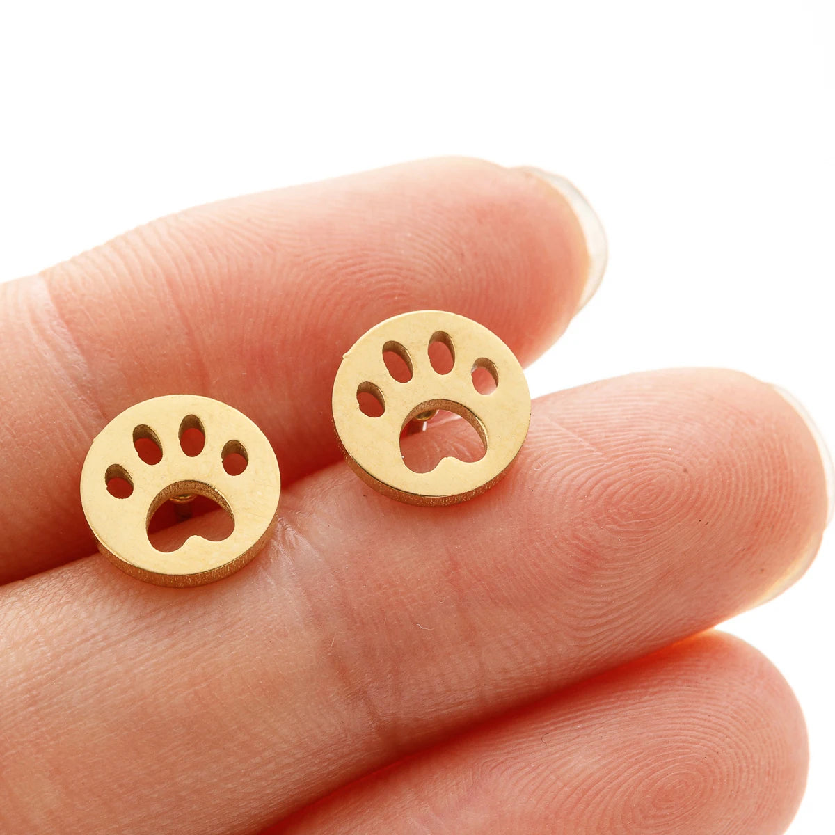 Cute Tiny Dog Paw  Earrings
