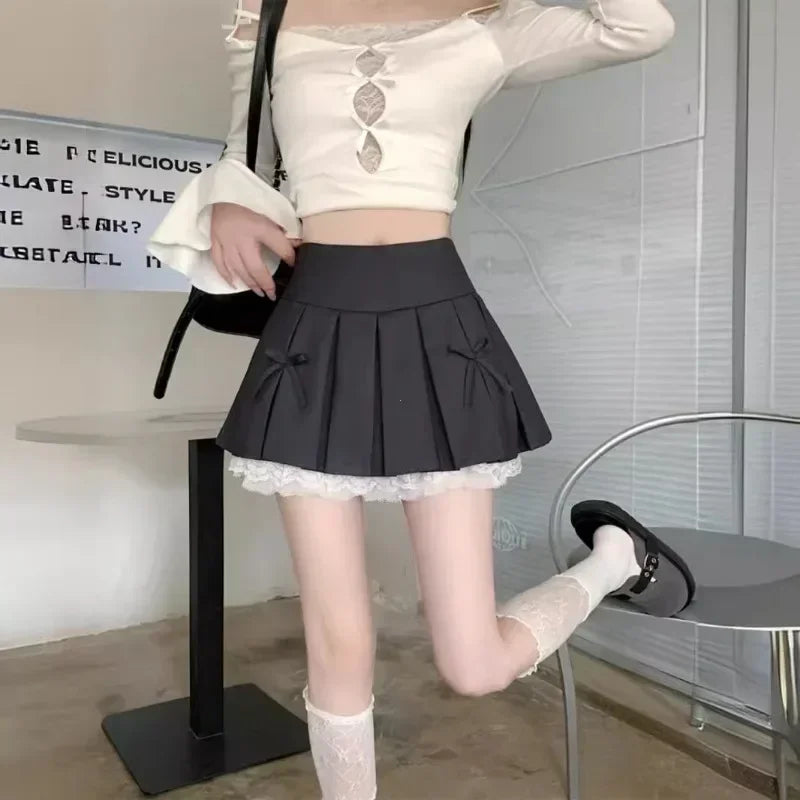 A-line Pleated Skirt Y2k