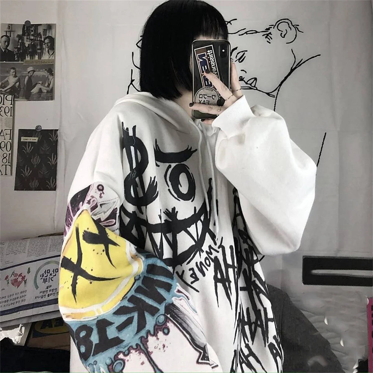 Gothic  Cartoon Hoodie