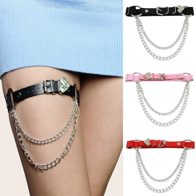 Chain Heart Shaped Thigh strap