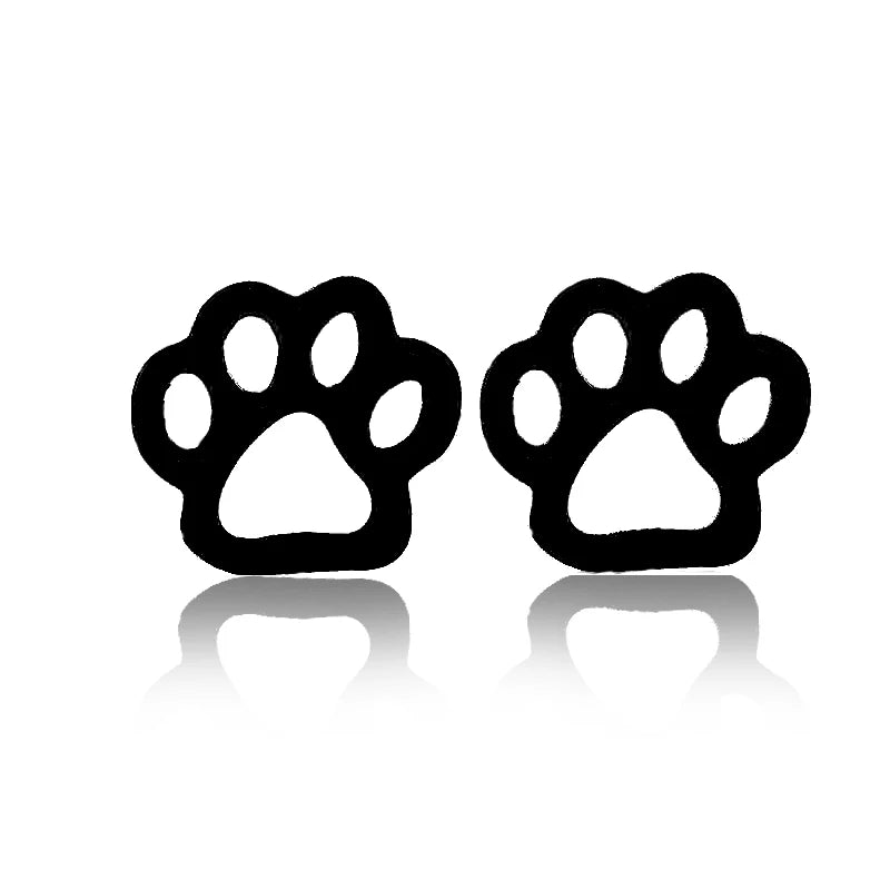Cute Tiny Dog Paw Earrings