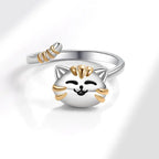 Cute Cartoon Cat Spinning Ring