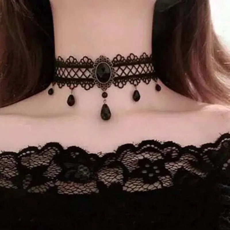 Elegant Lace Bowknot Choker