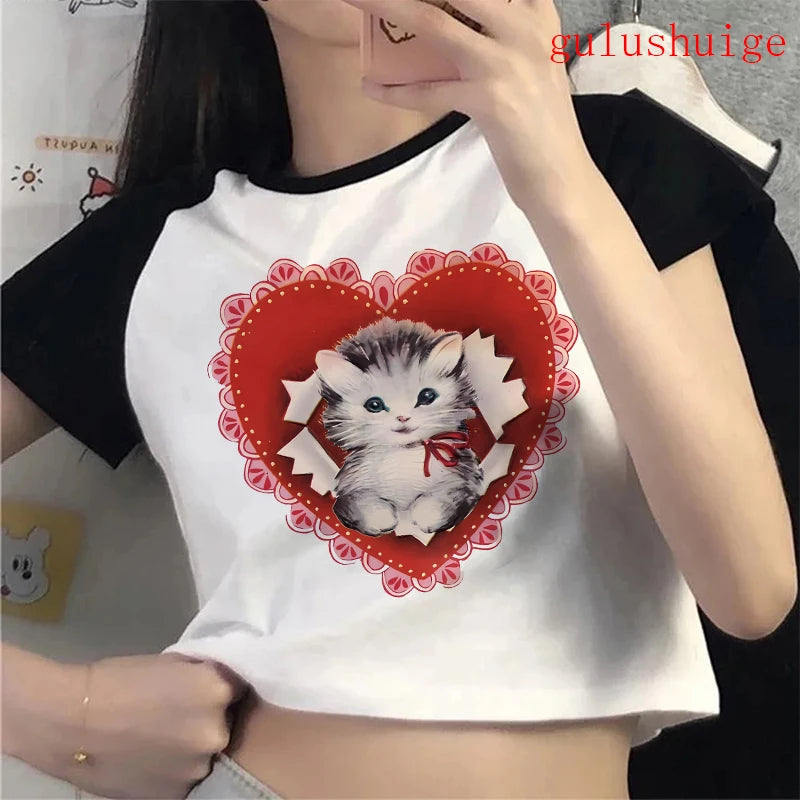 Funny Cat  Crop Top