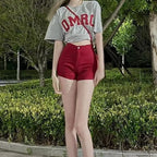 High Waist  Short Jeans