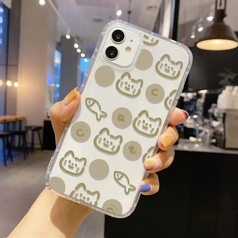 Cute Cat Fishing Phone Case For Samsung