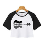 Y2K Casual Crop  Tee Shirt