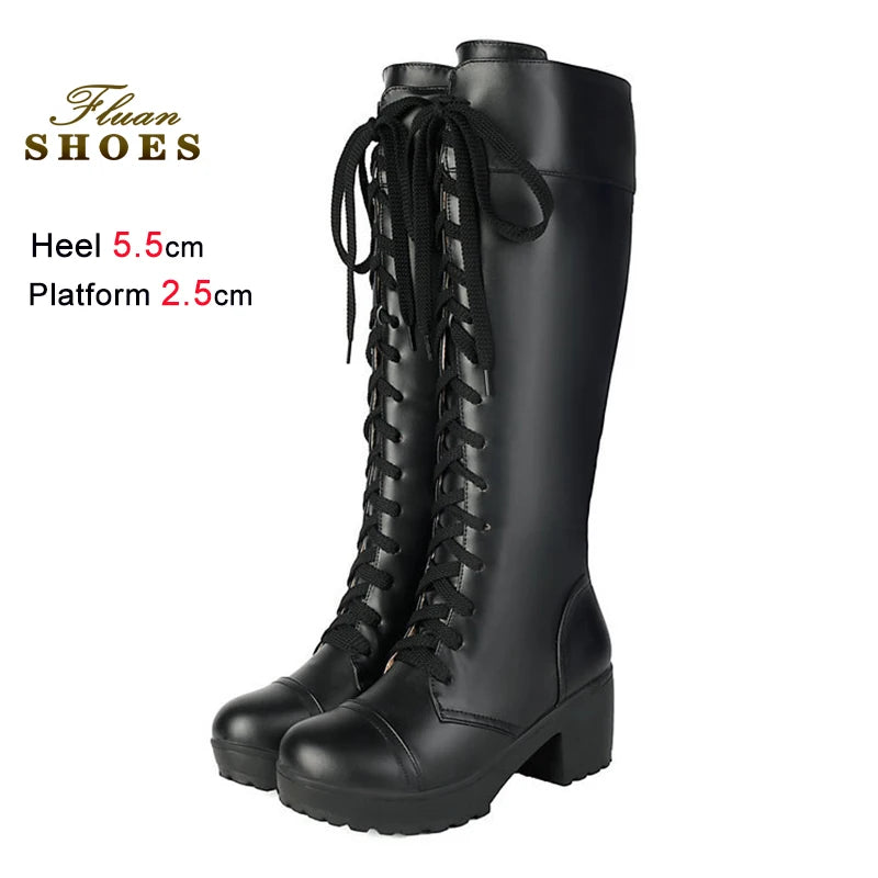 Long Lace Up Boots