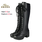 Long Lace Up Boots