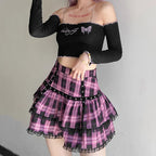 Lace Ruffle Mini Skirt