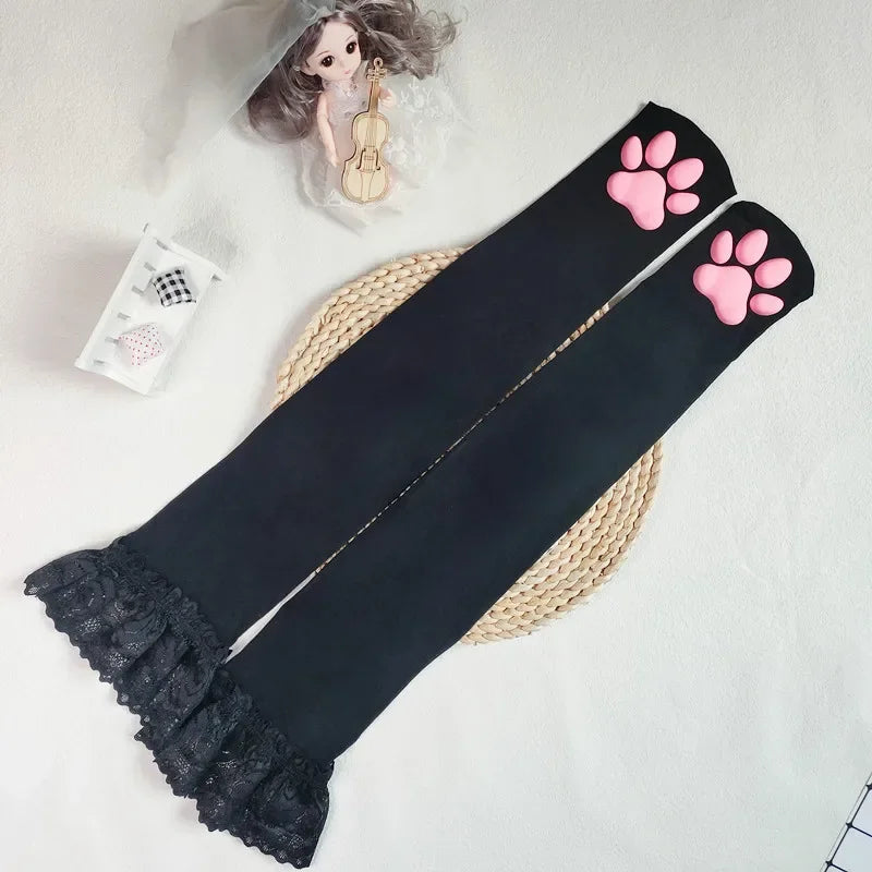 Cat Paw Thigh Highs