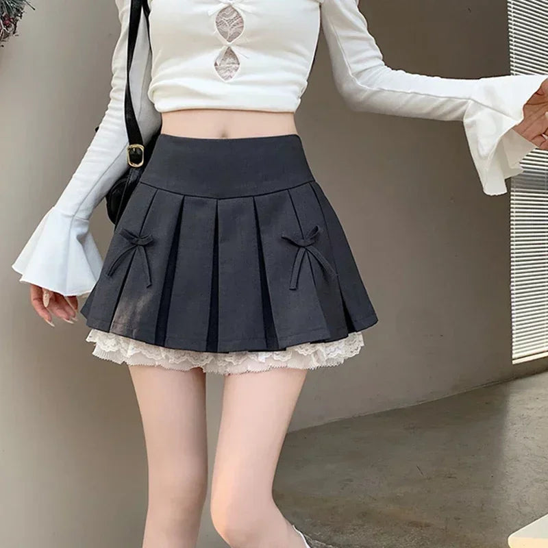 A-line Pleated Skirt Y2k