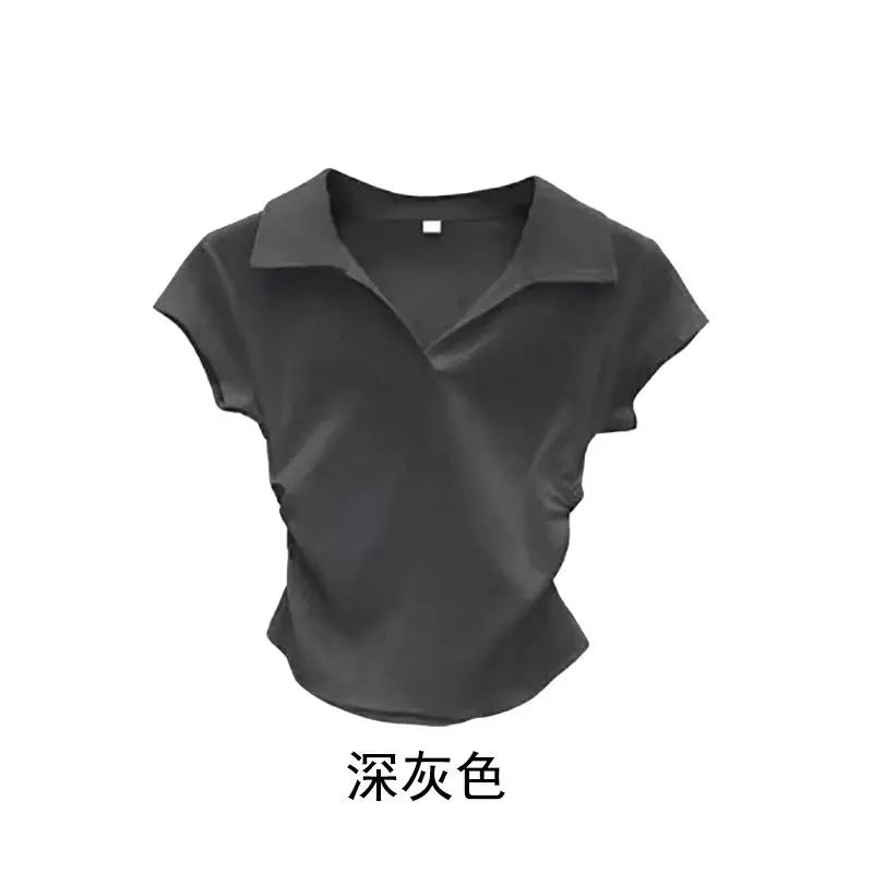 Slim  Polo  T Shirt/Crop Top